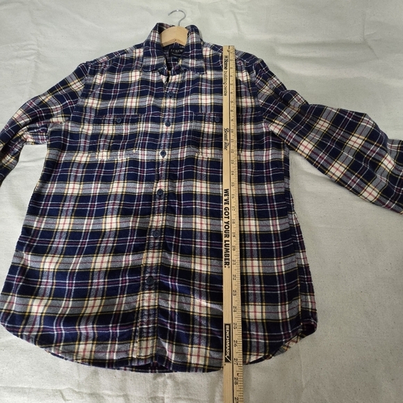 J. Crew Plaid Flannel Xl Men's Button Down Shirt - Blue - Picture 5 of 11